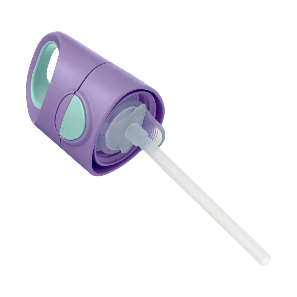 b.box Lahev na pití s brčkem 450 ml - Lilac/Pop