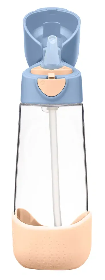 b.box Lahev na pití s brčkem 600 ml - Broskvová