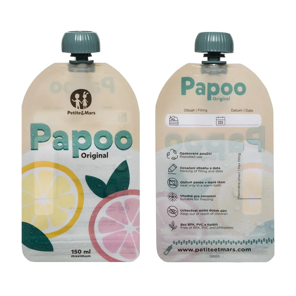 PETITE&MARS Kapsička na jídlo Papoo Originál - 6 ks