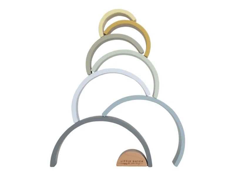 Little Dutch Skládačka dřevěná duha Blue