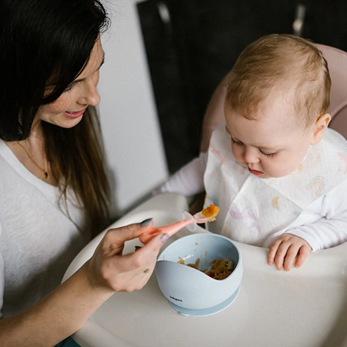 BABYONO Miska silikonová s přísavkou - blue 6m+
