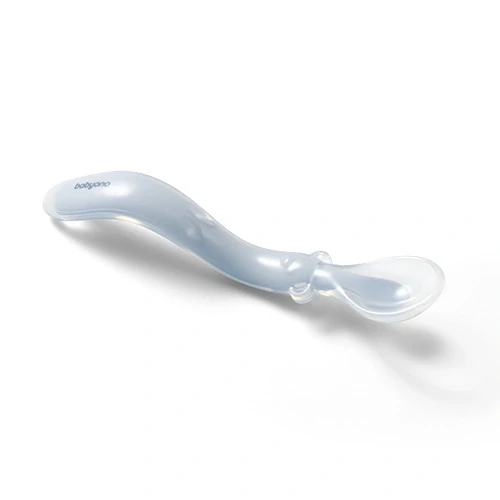 BABYONO Lžička silikonová - blue 6m+