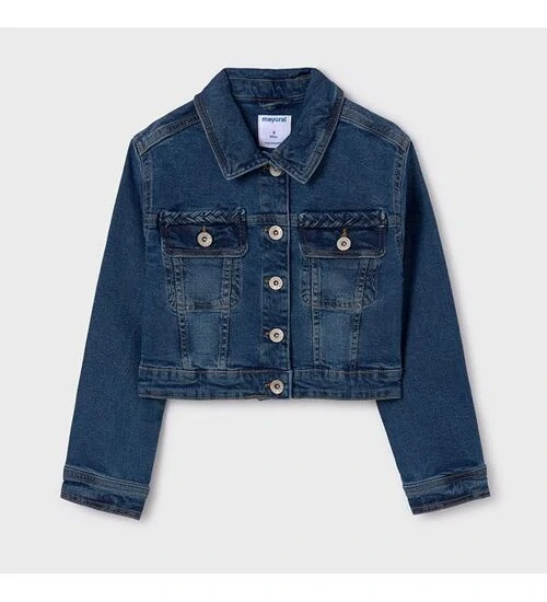 Dívčí jeans bunda Mayoral 6460-49 modrá velikost 128