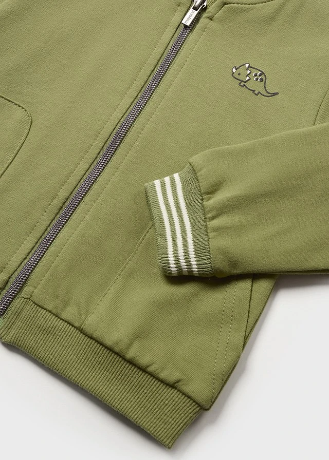Chlapecká mikina bez kapuce Mayoral 1424-27 khaki zelená