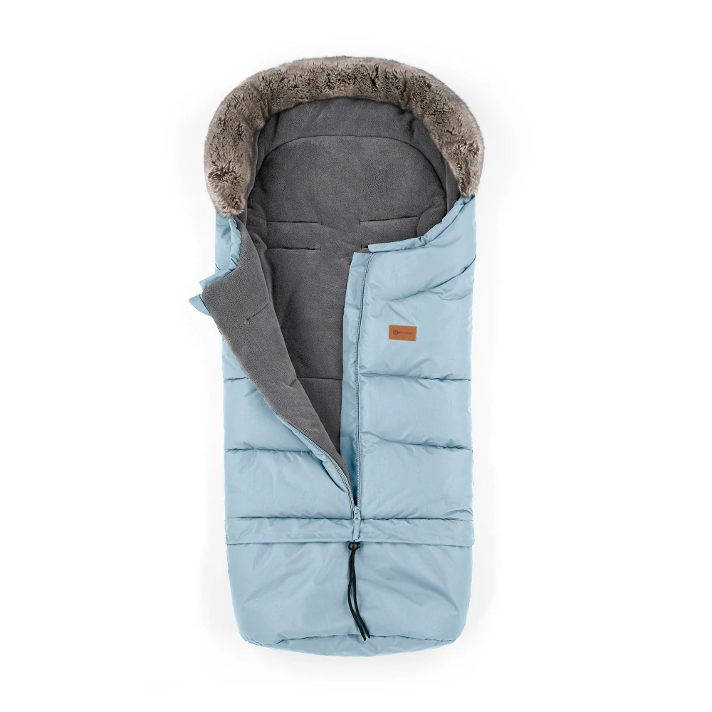 PETITE&MARS Set zimní fusak Arctic 4v1 + rukavice na kočárek Furry Sky Whisper
