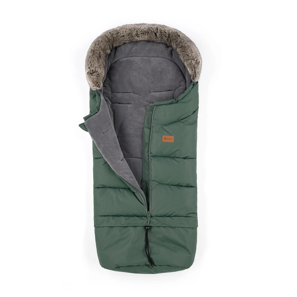 PETITE&MARS Set zimní fusak Arctic 4v1 + rukavice na kočárek Furry Veritable Khaki