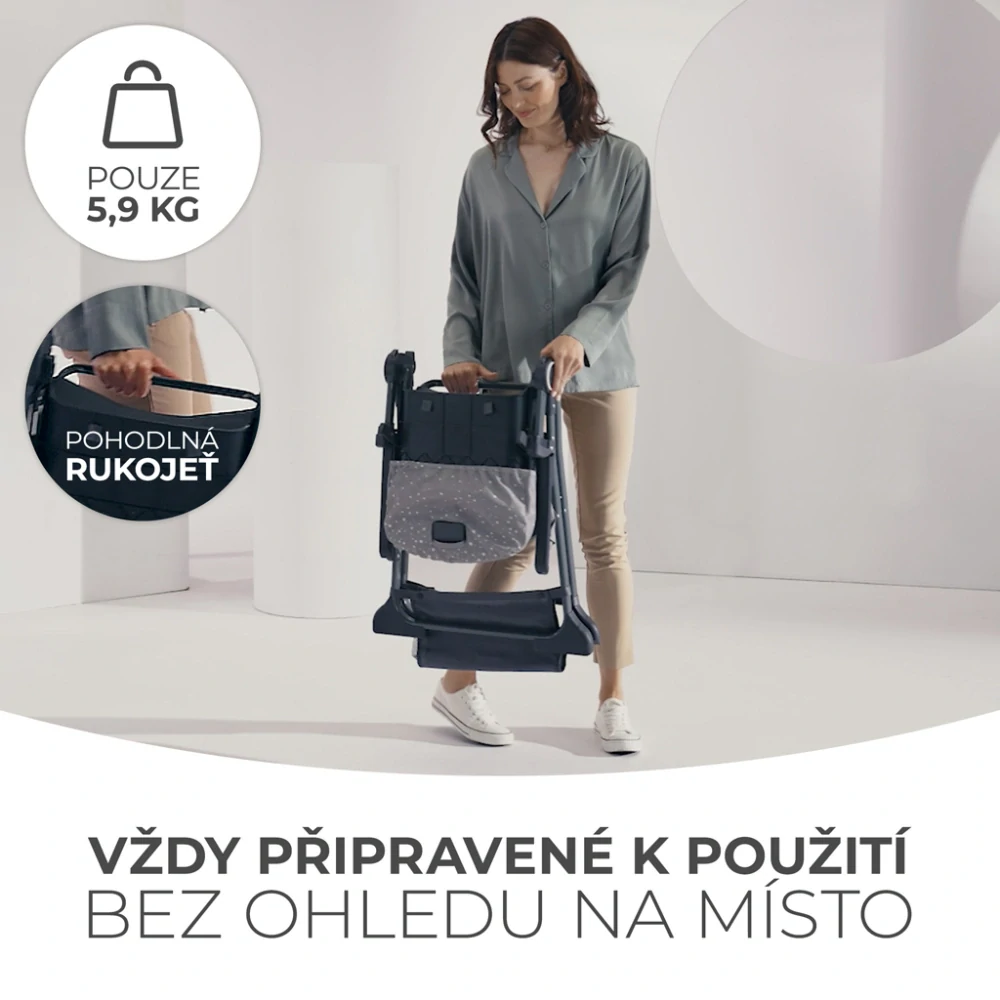 KINDERKRAFT Židlička jídelní Foldee Pink