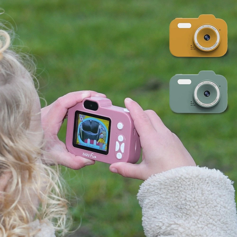 Zazu FUN - Dětský digitální fotoaparát - žlutý
