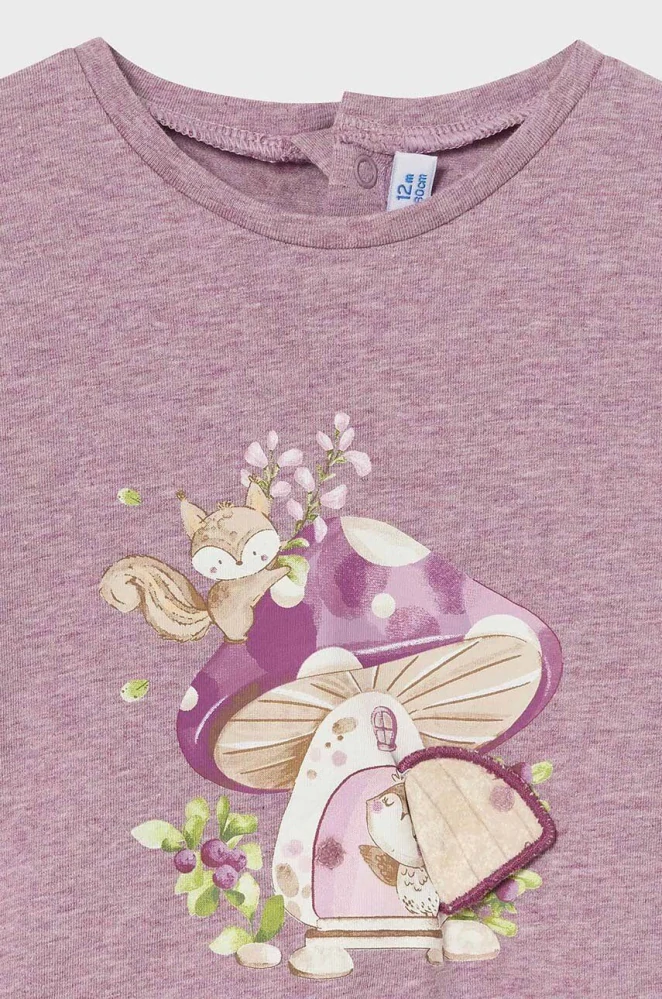 Dívčí triko dlouhý rukáv Mayoral 2050-41 s domečkem velikost 80