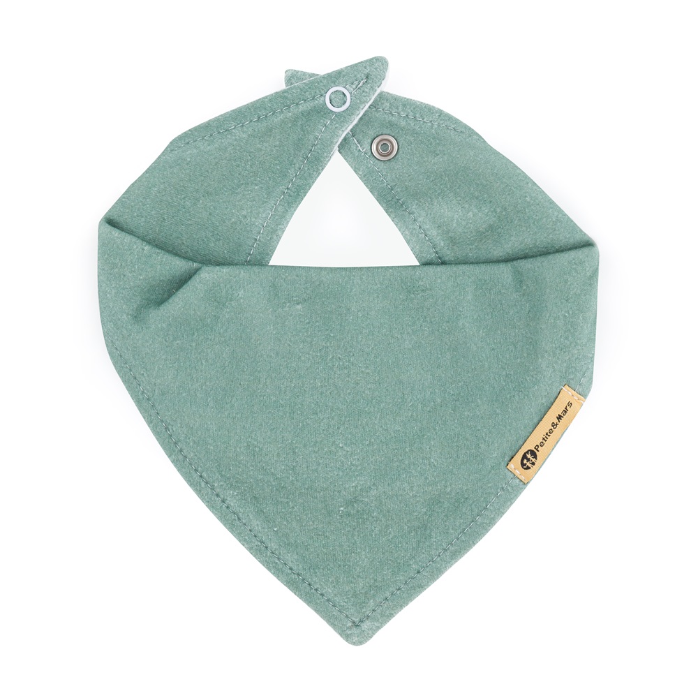 PETITE&MARS Bryndák bandana Luke 2 ks Beige Kiwis&Misty Green 3m+