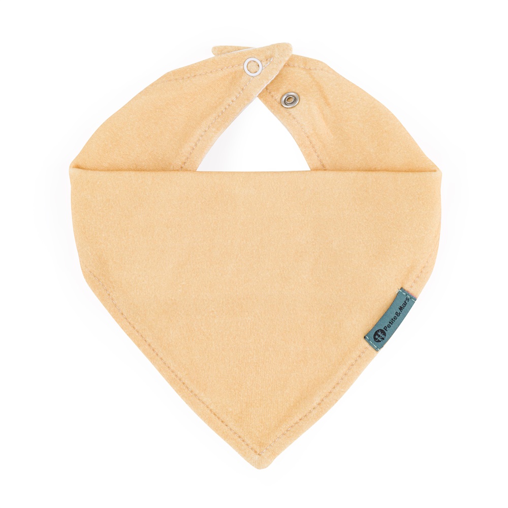 PETITE&MARS Bryndák bandana Luke 2 ks Beige Pears&Intense Ochre 3m+