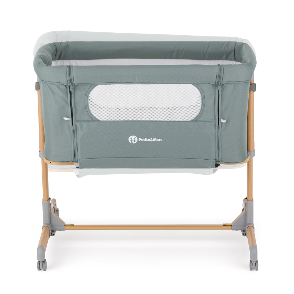 PETITE&MARS Postýlka dětská polohovatelná Grace Compact Foggy Green