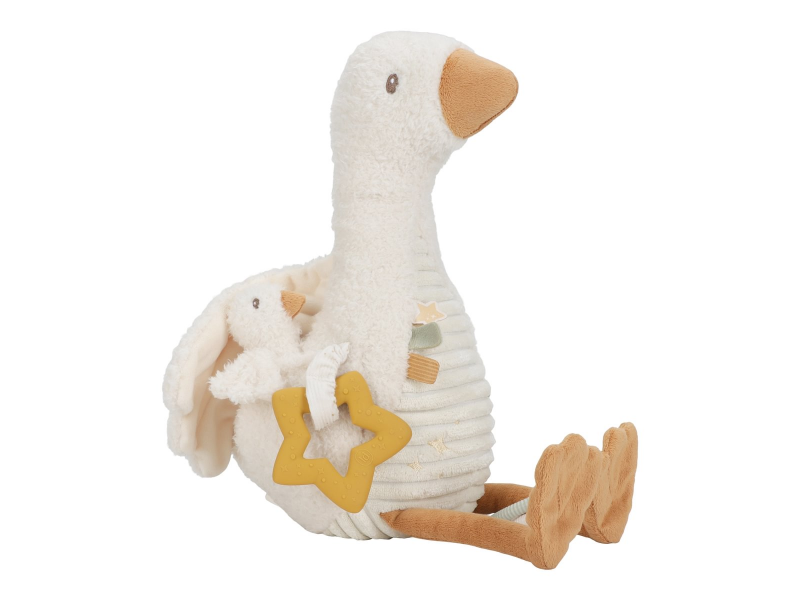 Little Dutch Husa plyšová s aktivitami Newborn Naturals