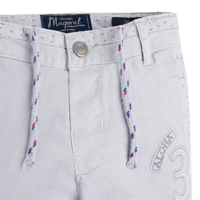 Chlapecké plátěnné kalhoty Mayoral 3508-27 Světle šedé