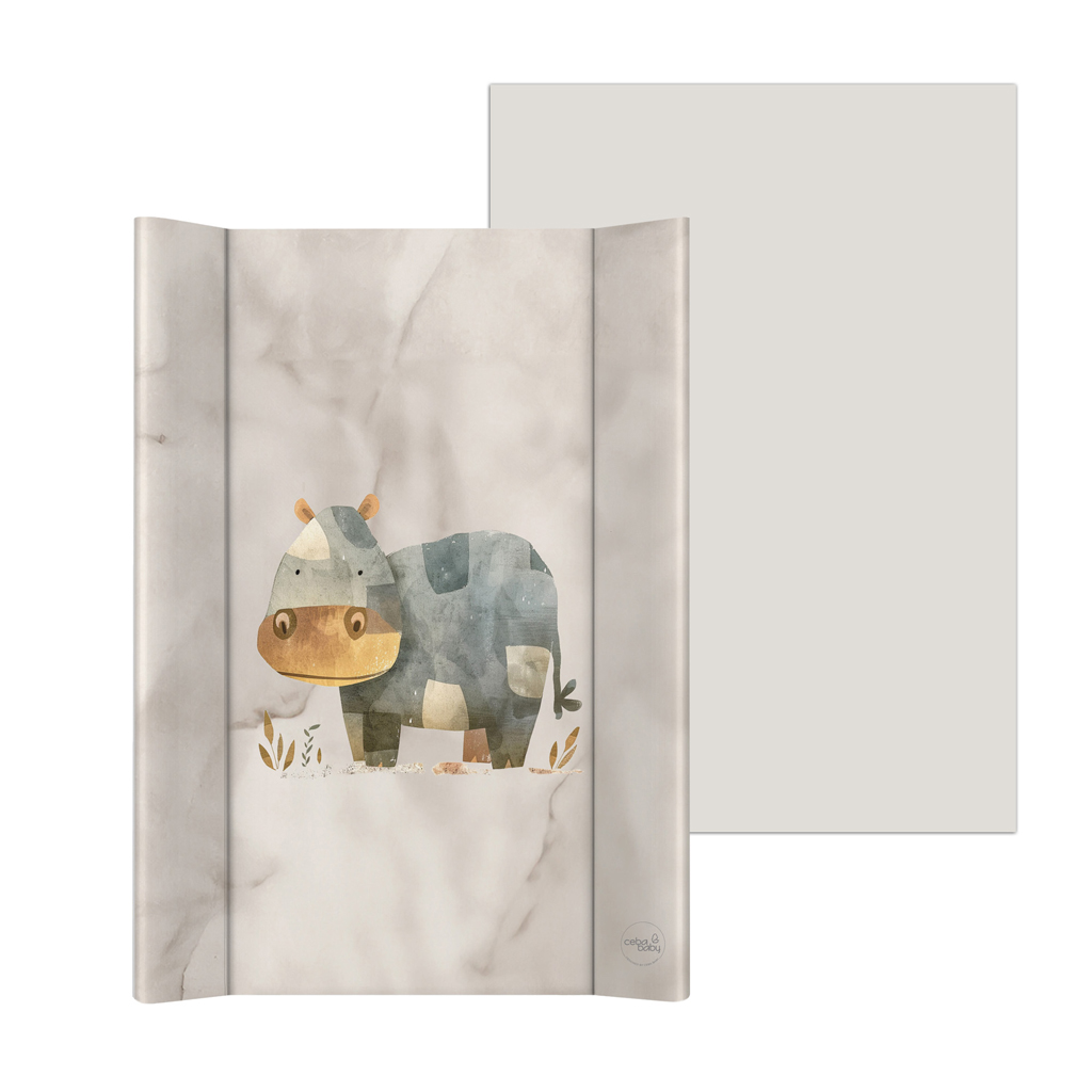 CEBA Podložka přebalovací 2-hranná měkká (50x70) Basic Cosy Hippo