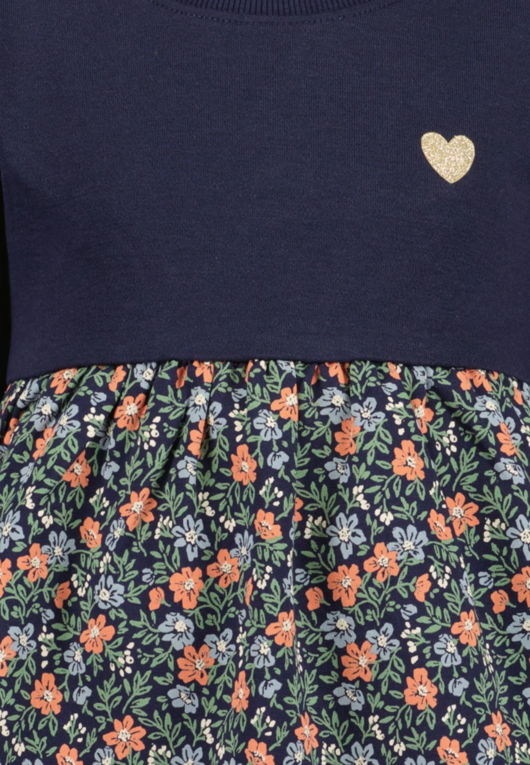 Dívčí šaty s dlouhý rukávem a květinovou sukní Blue Seven 773717 velikost 110