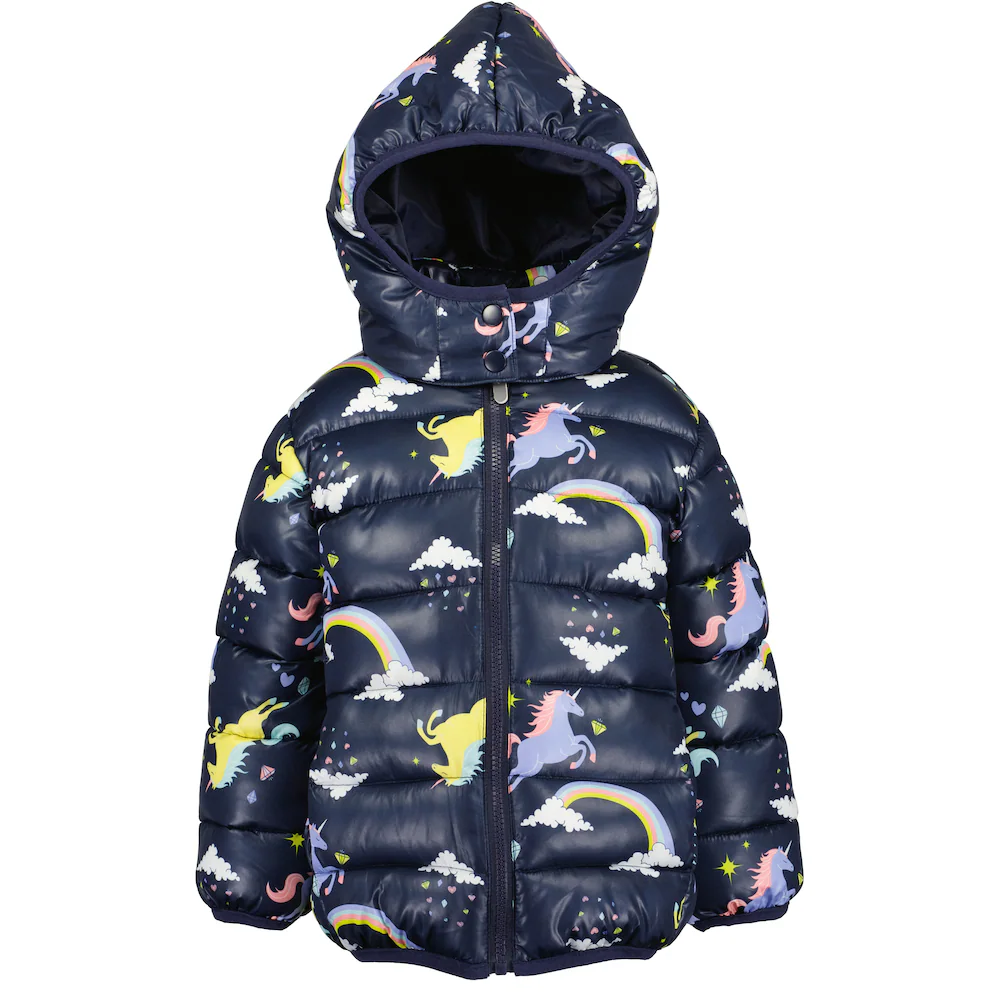 Dívčí zimní bunda s jednorožci Blue Seven velikost 104