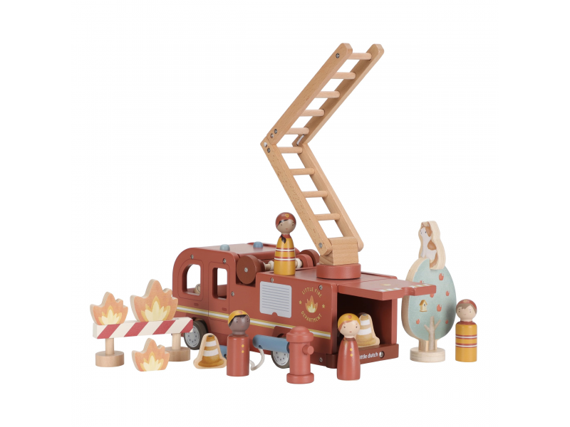Little Dutch Hasičský náklaďák dřevěný