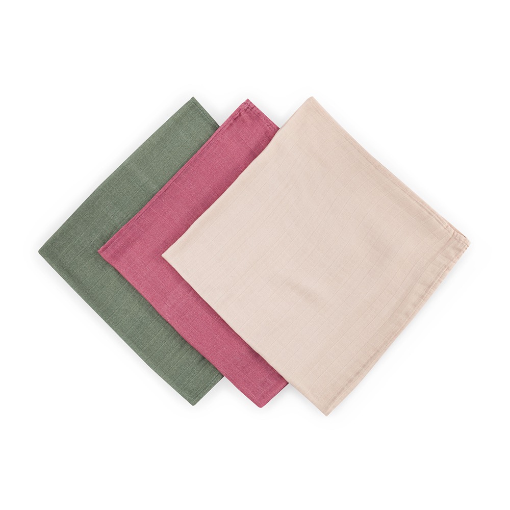 PETITE&MARS Sada plen bambusová mušelínová 3ks Moussy Botanic Tones 68 x 68 cm
