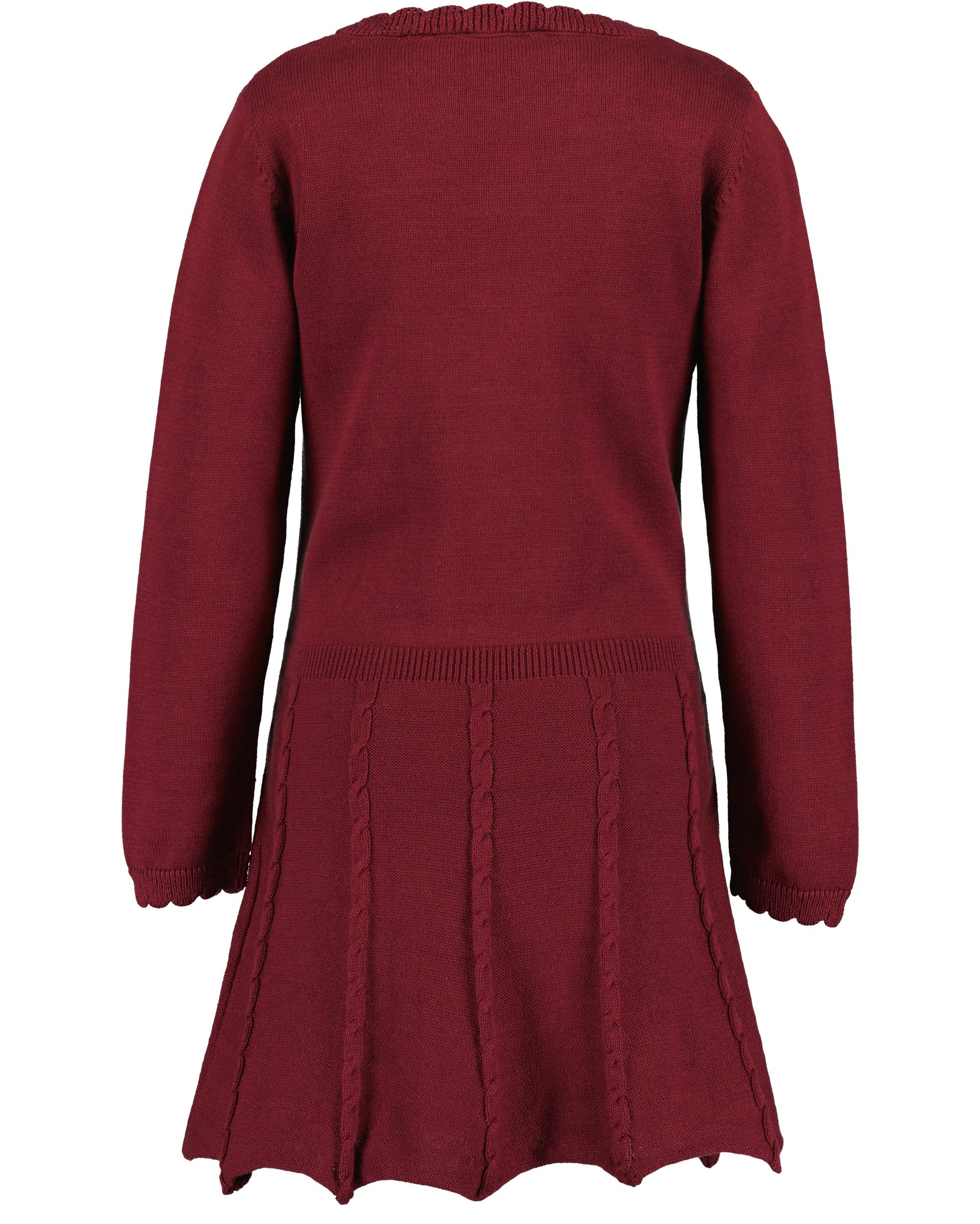 Dívčí pleteninové šaty s flitrovými srdíčky Blue Seven 773723 vínové velikost 92