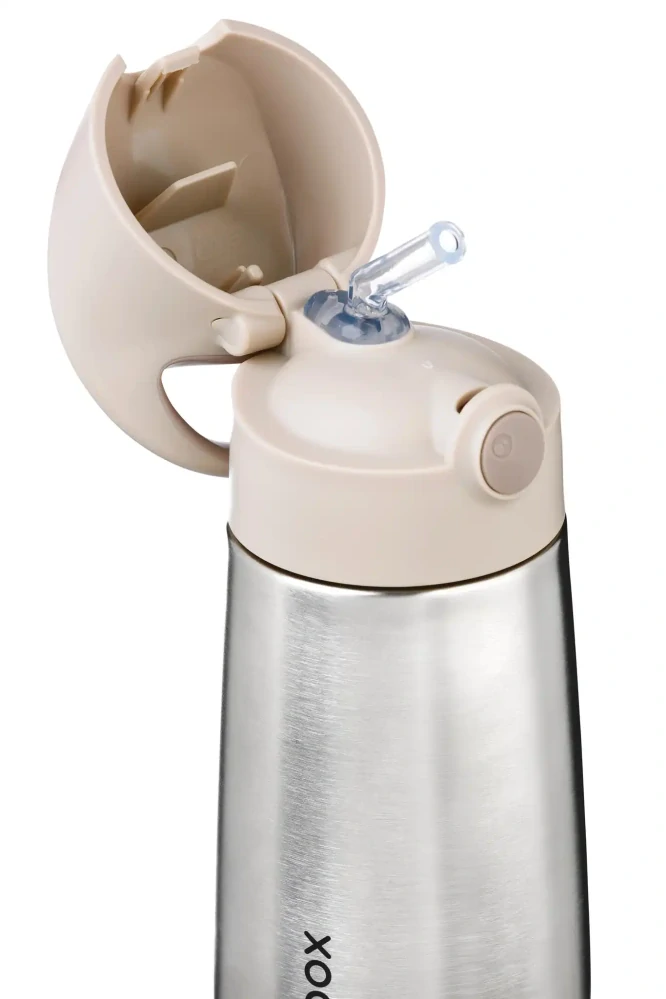 b.box Termoska na pití s brčkem 350 ml béžová
