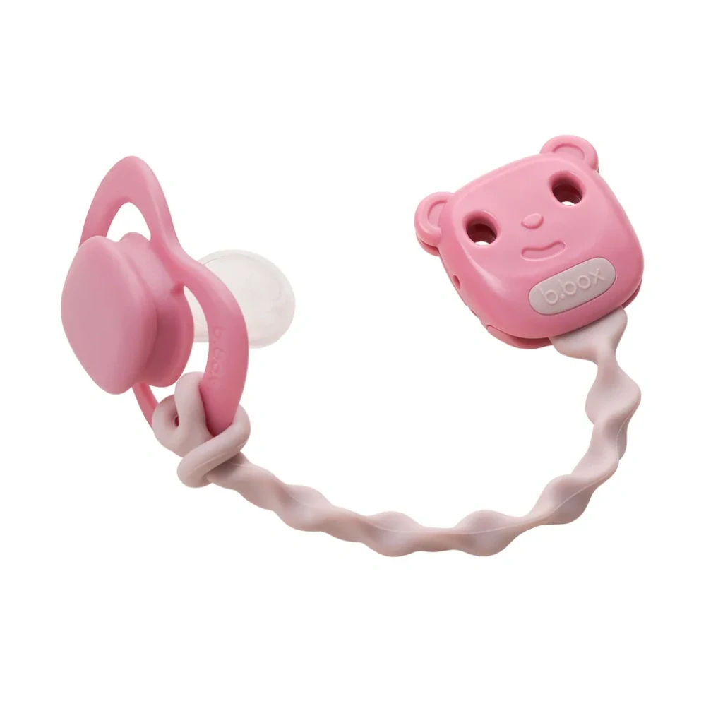b.box Silikonový klip na dudlík, 2 ks - blush/vanilla