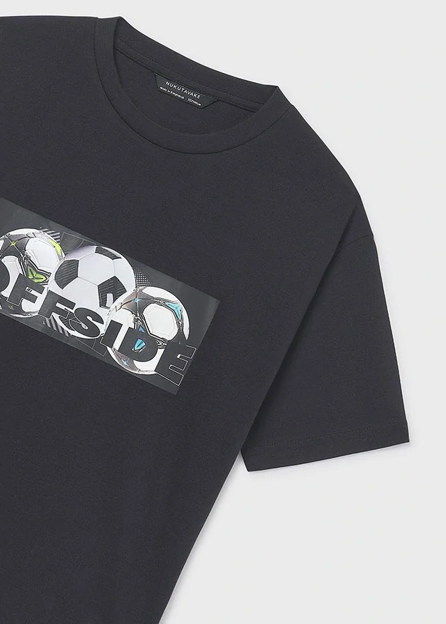 Chlapecké triko krátký rukáv Fotbal Mayoral 6033-18 Černé