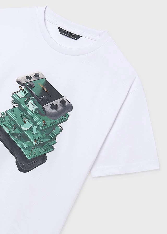 Chlapecké triko krátký rukáv Game Mayoral 6033-19 Bílé