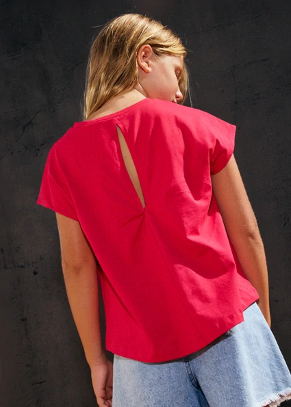 Dívčí triko krátký rukáv Mayoral 6010-10 Červené velikost 152