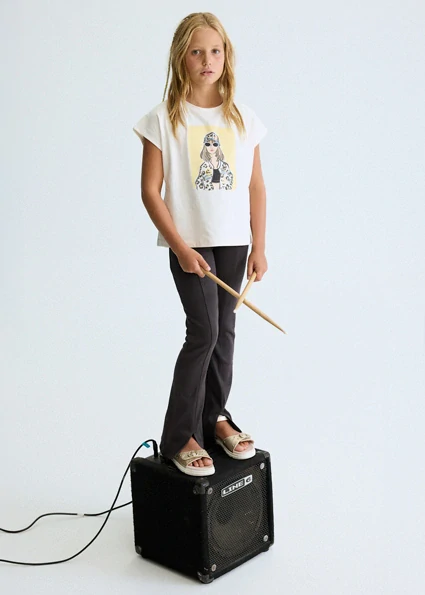 Dívčí triko krátký rukáv Mayoral 6010-11 Béžové