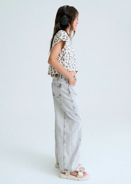 Dívčí triko Crop top Mayoral 6012-20 Bone