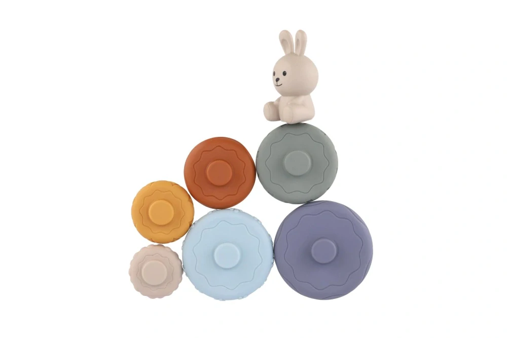 Pyramida stohovací skládačka 7ks v krabičce 6m+