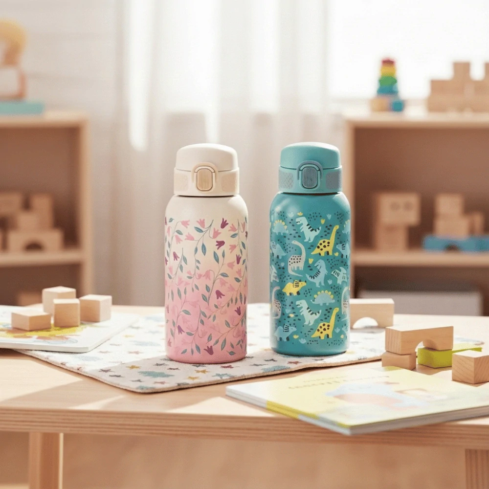 PETITE&MARS Láhev nerezová termo s náustkem 500 ml Dino Park 36m+