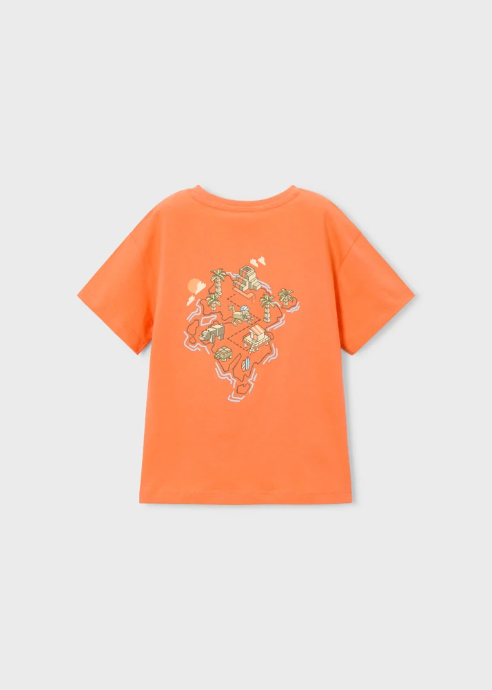 Chlapecké triko krátký rukáv Mayoral 3078-71 Virtual Orange