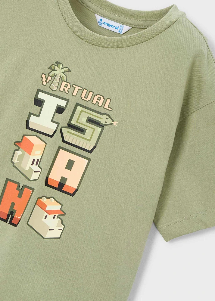 Chlapecké triko krátký rukáv Mayoral 3078-73 Virtual Zelené