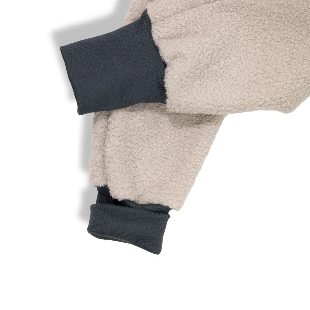 ESITO Rostoucí zimní kombinéza Teddy fleece double Nature Smetanová
