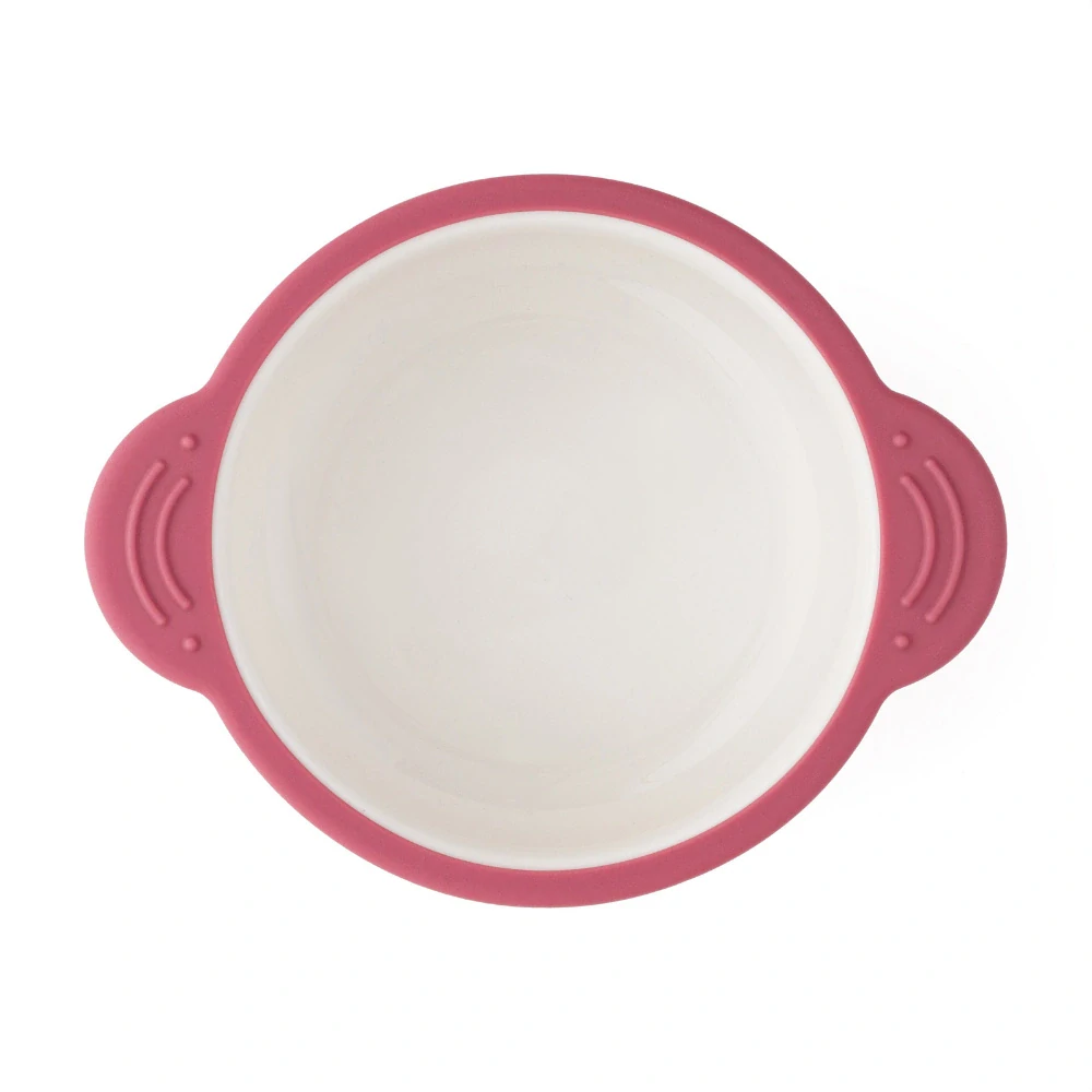 PETITE&MARS Miska keramická se silikonovým obalem Candy Pink