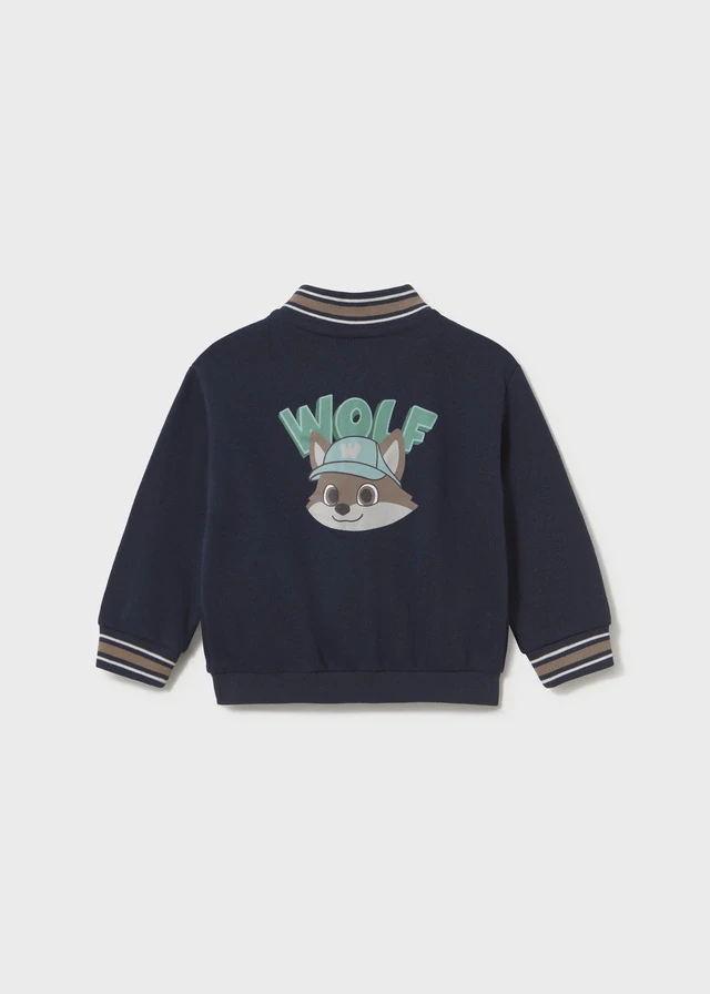 Chlapecká mikina bomber Mayoral 2428-46 Tmavě modrá velikost 104