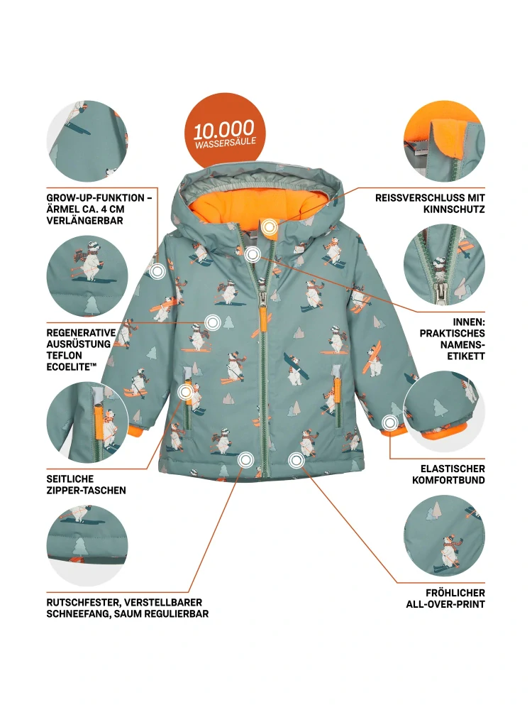 Killtec Dětská rostoucí zimní bunda 44647-00721 Pale green