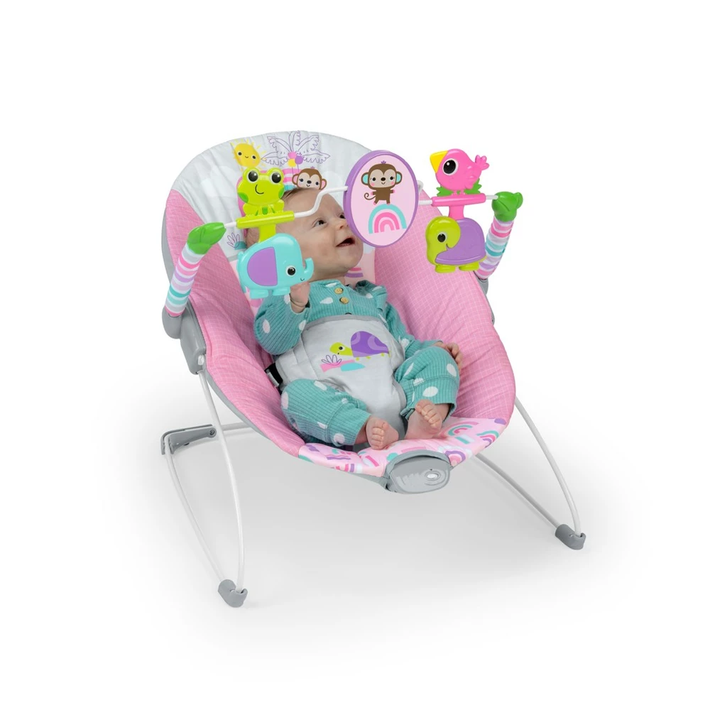 BRIGHT STARTS Lehátko vibrační Pink Paradise™ 0m+ do 9 kg