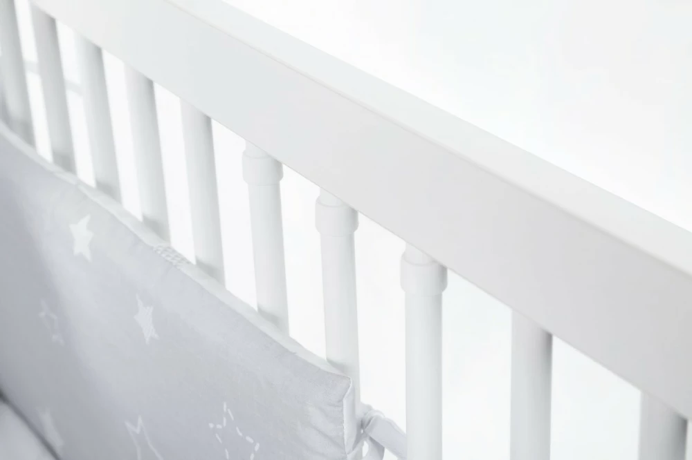  KLUPŠ Dětská postýlka NEL Heart White-Gray