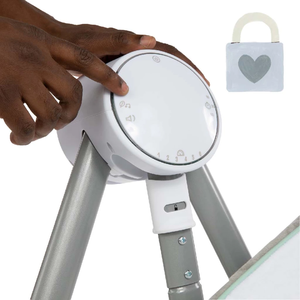 INGENUITY Houpačka vibrující s melodií USB Dual-Direction Anyway Sway ™ Ray 0m+ do 9 kg