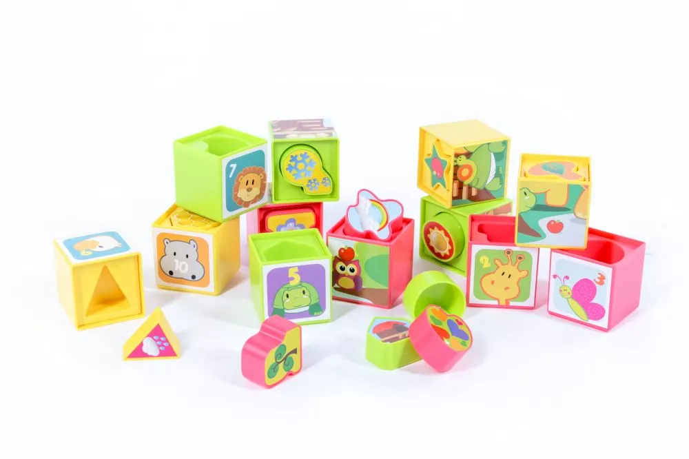 Teddies Kostky kubus vkládačka plast