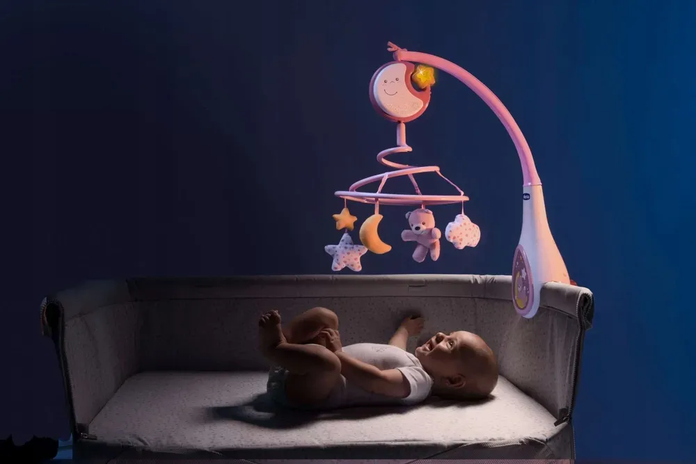 CHICCO Kolotoč nad postýlku Next2Dreams růžová 0m +