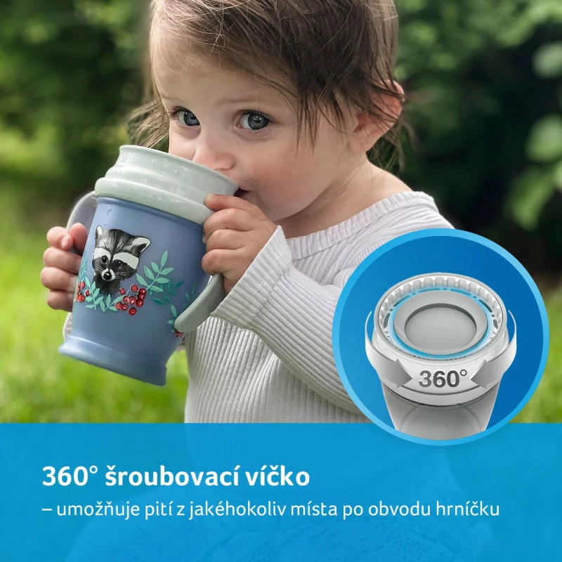 LOVI Hrneček 360 WILD SOUL 250ml 9m+ modrý