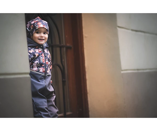 Dětská fleecová čepice spadená Unuo Zajíček velikost S