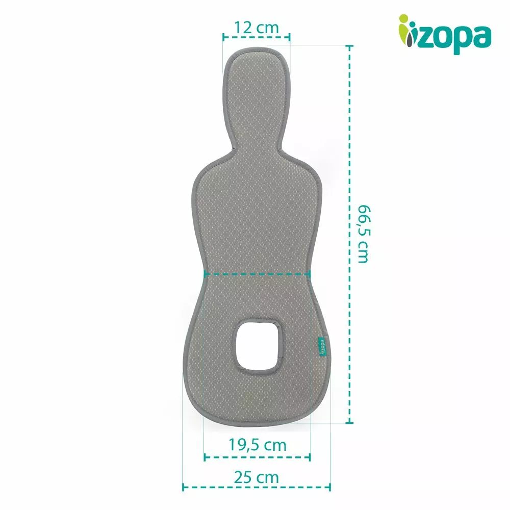 Prodyšná podložka do autosedačky Zopa Breeze sk. 0+ - Foggy Grey
