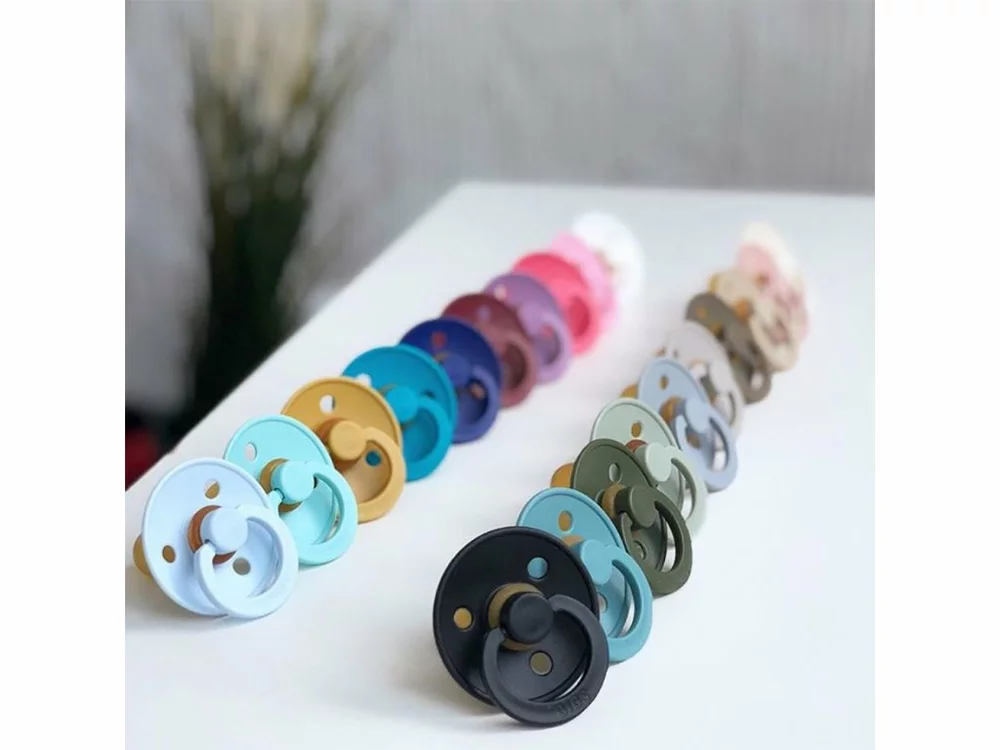 BIBS Colour dudlíky z přírodního kaučuku 2ks velikost 2 (6-18měs) Meadow/Earth