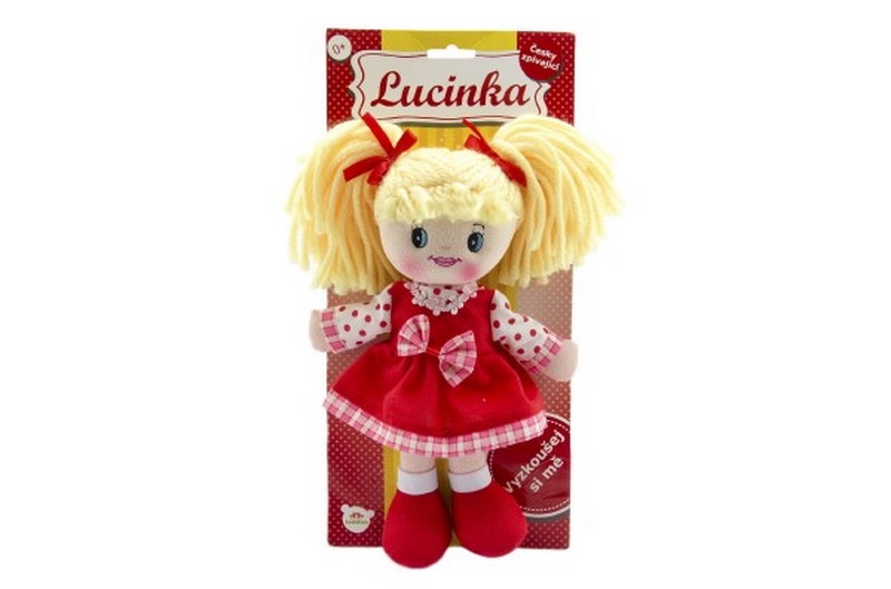 Panenka Lucinka hadrová plyš 30 cm česky zpívající