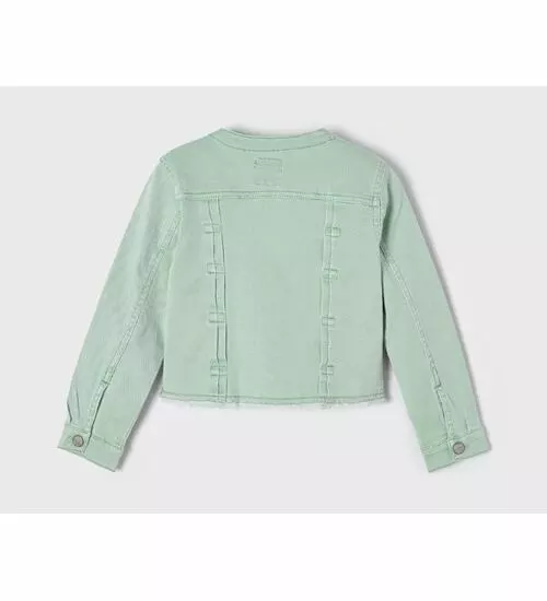 Dívčí jeans bundička Mayoral 3427-76 zelená velikost 122